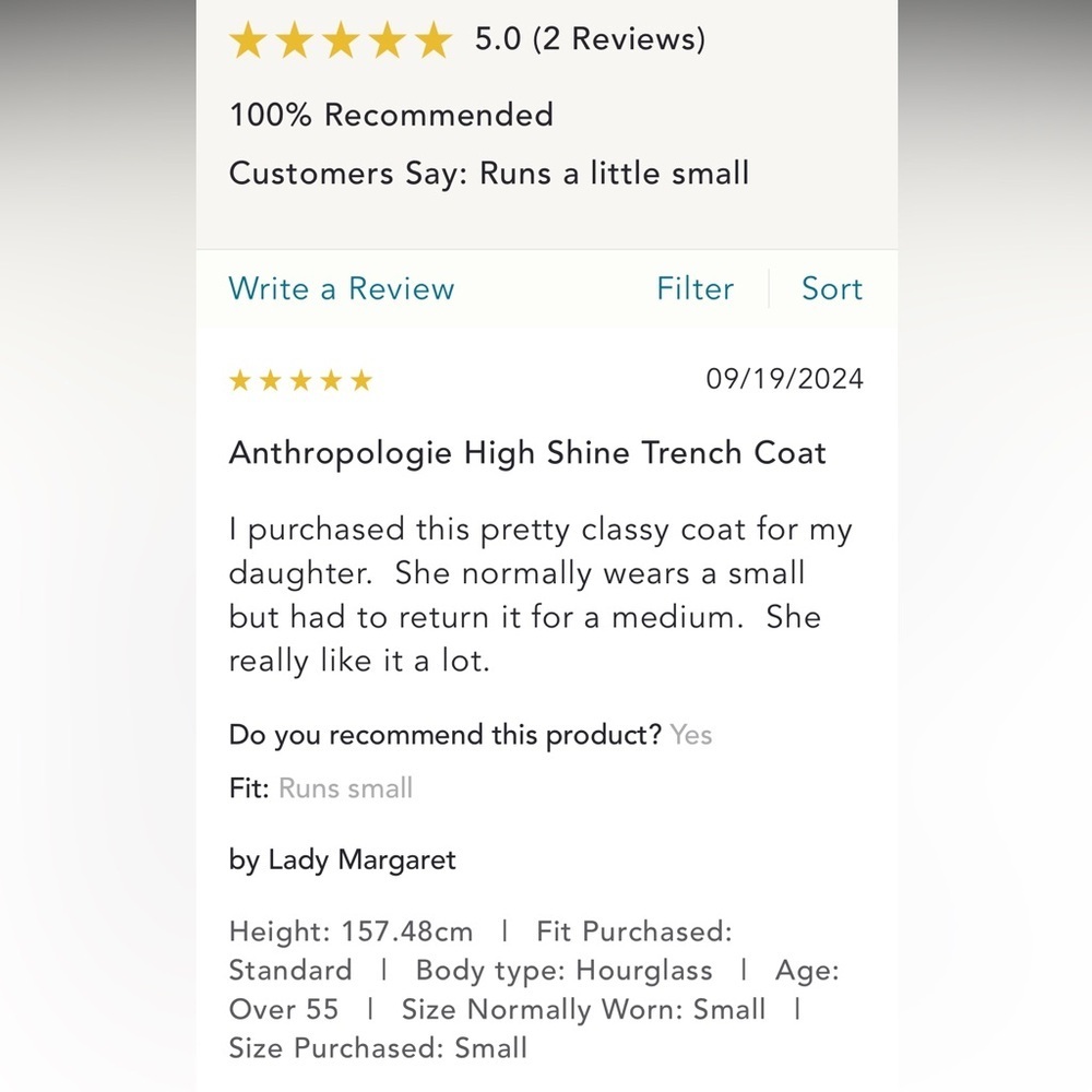 Anthropologie NWT High-Shine Trench Coat size 12. - Picture 8 of 9